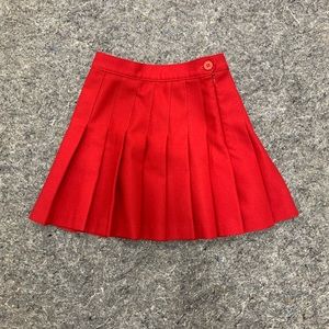 American Apparel red pleated tennis skirt XS
